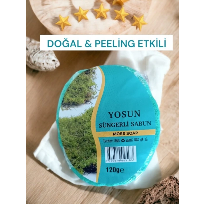Süngerli Doğal Sabun Yosun 120 Gr 1 adet