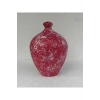 Kırmızı Çömlek Dekoratif Desenli Testi Kumbara 20 Cm 1 Adet