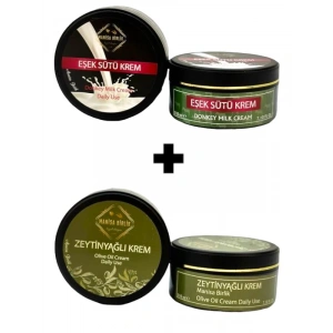 Eşşek Sütlü Krem + Zeytinyağlı Krem 2li set