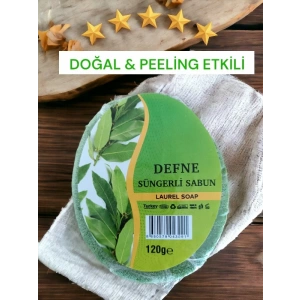 Süngerli Doğal Sabun Defne 120 Gr 1 adet
