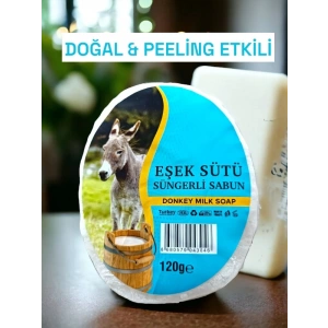 Süngerli Doğal Sabun Eşek Sütlü 120 Gr 1 adet