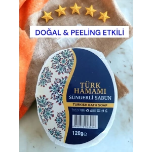 Süngerli Doğal Sabun Türk Hamamı 120 Gr 1 adet