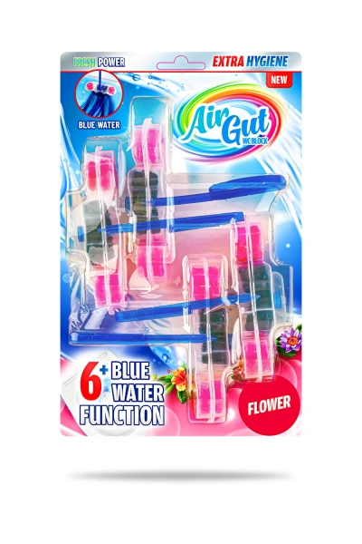 WC Blok Mavi Su - Çiçek - 4lü