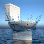 WC Blok Mavi Su - Çiçek - 2li