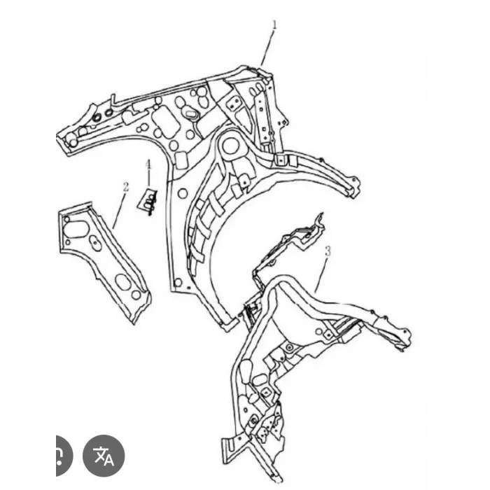 geely emgrand arka sağ camurluk ıc paneli