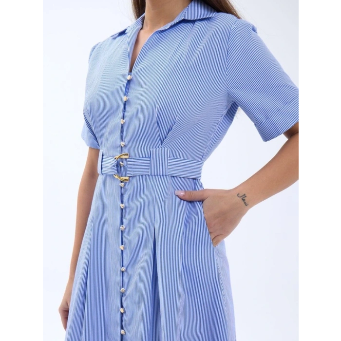 6948 ELBİEMAVİ BEYAZ ÇİZGİLİ