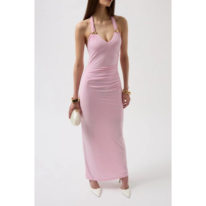 Aksesuar Detay Maxi Elbise