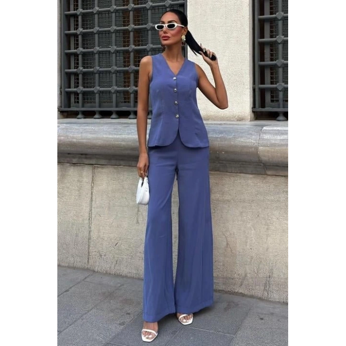 Arkası Bağcıklı Yelek Plazza Pantolon odal Takım 1020208