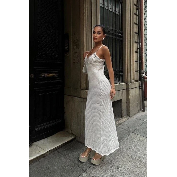 Artesmis Askılı Ajurlu Elbise 2773