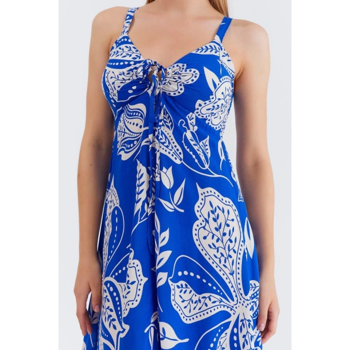 Askılı Viscon Elbise  aks