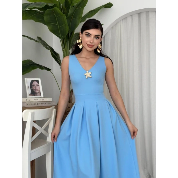 ate Yıldız Detaylı Elbise