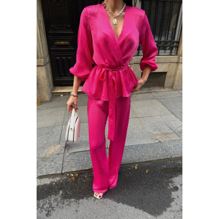 ATEN KRUVAZE BAĞAAI BUZ PANTOON TAKI  Fuşya