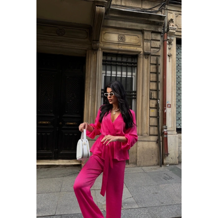 ATEN KRUVAZE BAĞAAI BUZ PANTOON TAKI  Fuşya