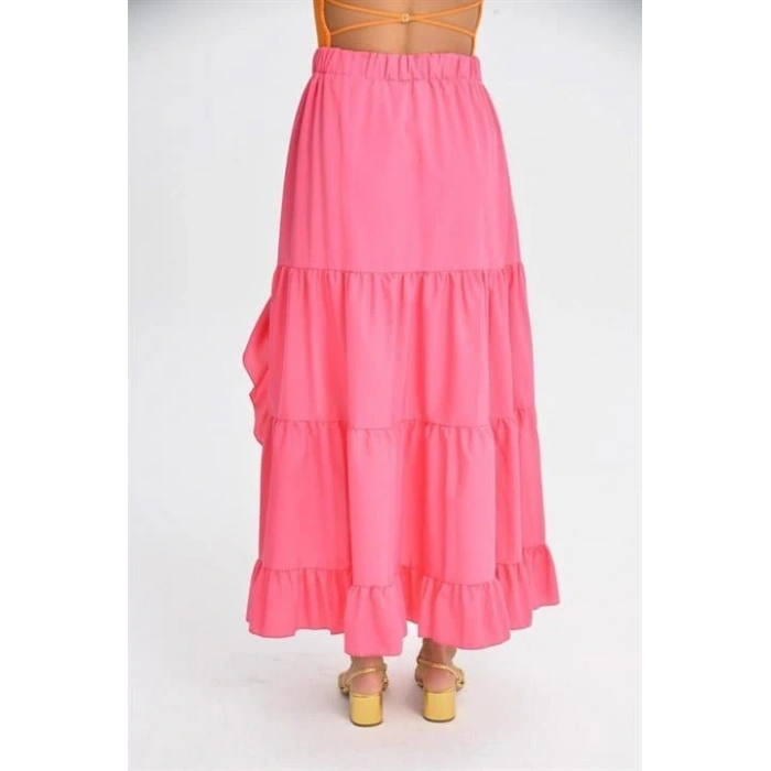 Audrey Fıfrlı Yırtmaç Detay Etek 4037