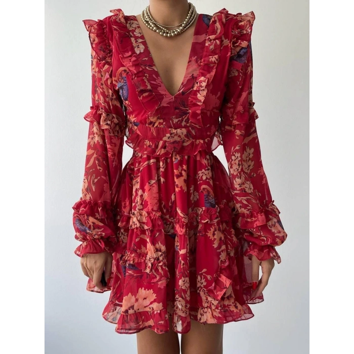 Avellino ırt Dekolteli Elbise