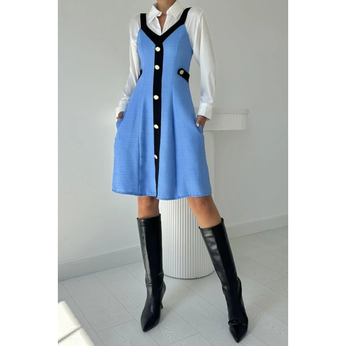 avi iyah üs Cepli Askılı Elbise