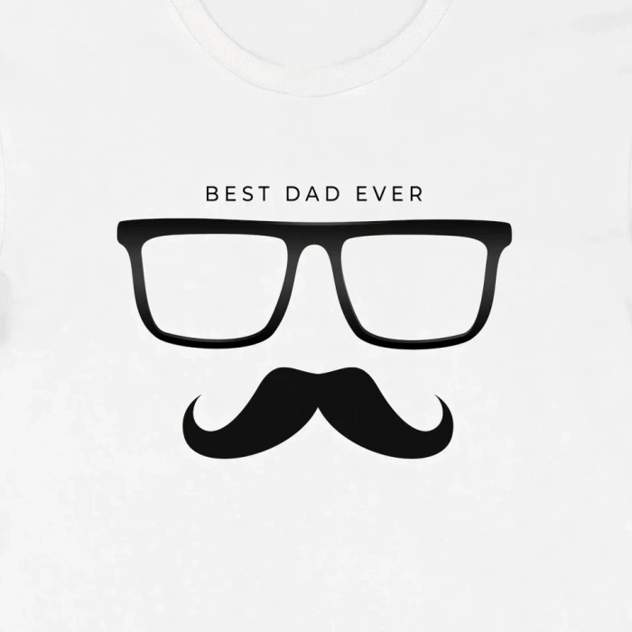 Babalar Günü Hediye Baba Temalı Baskılı Oversize Bisiklet Yaka Tshirt  Beyaz