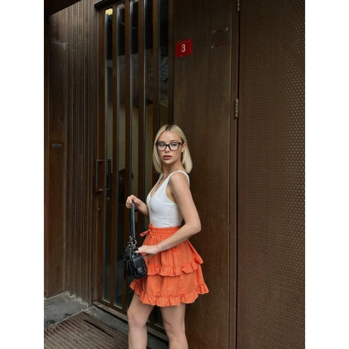 BE ATİKİ KAT FIRFIR DETAYI KIA ETEK  Turuncu