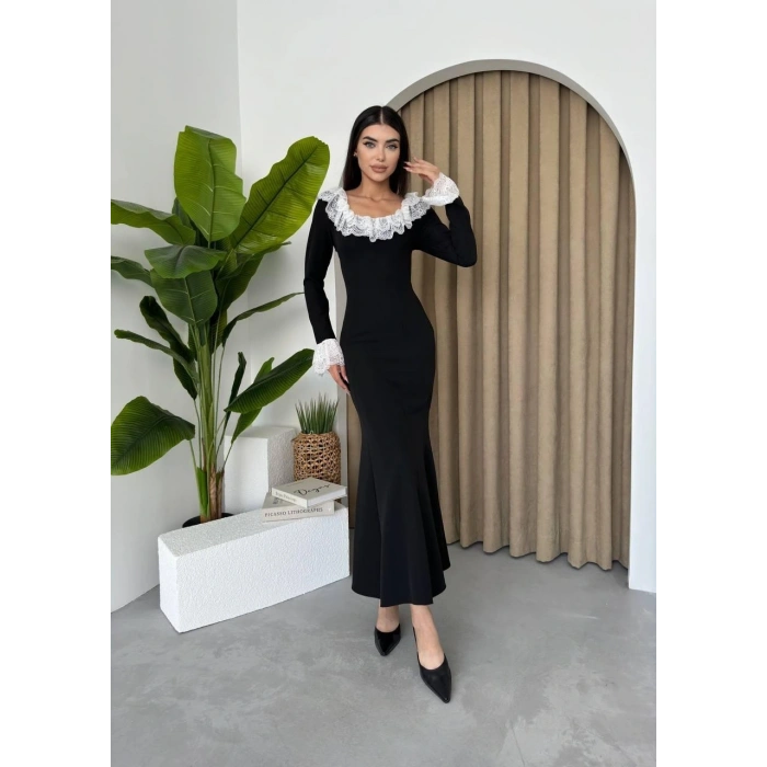 Belfast Dantel Yaka Elbise