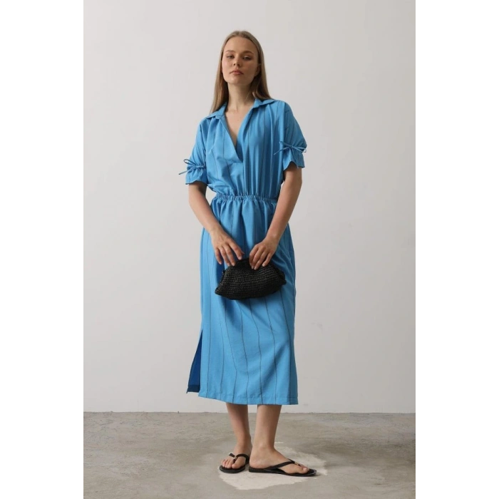 Beli astikli Elbise  avi