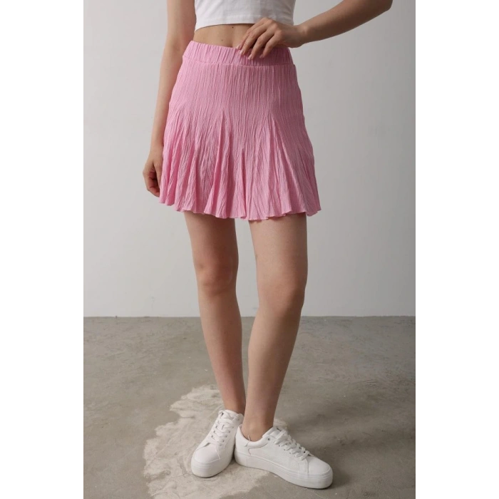 Beli astikli ini Etek  Pembe