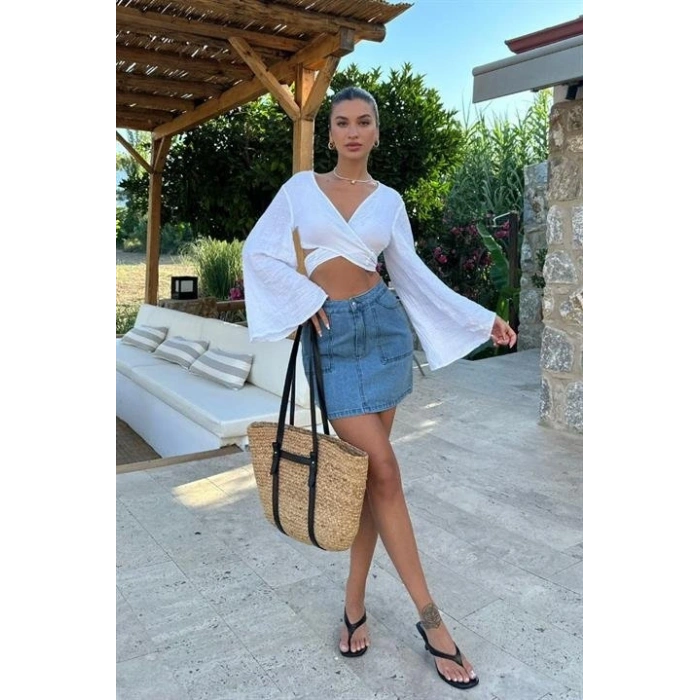 Cecile Denim ini Etek 401517