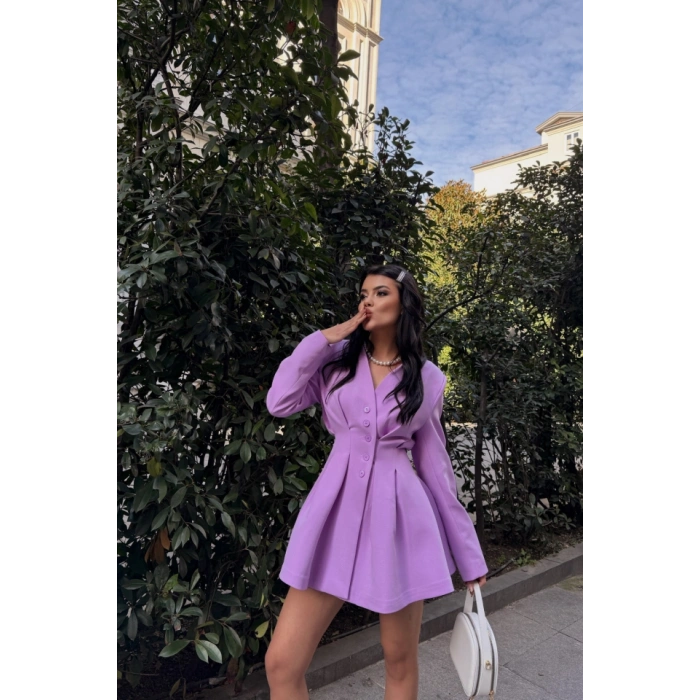 CEKET ELBİE PEN DETAYLI  Lila