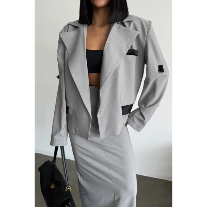 CROP CEKET  ETEK TAKI  Gri