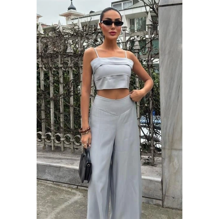 Crop Plazzo Pantolon Takım 1015508