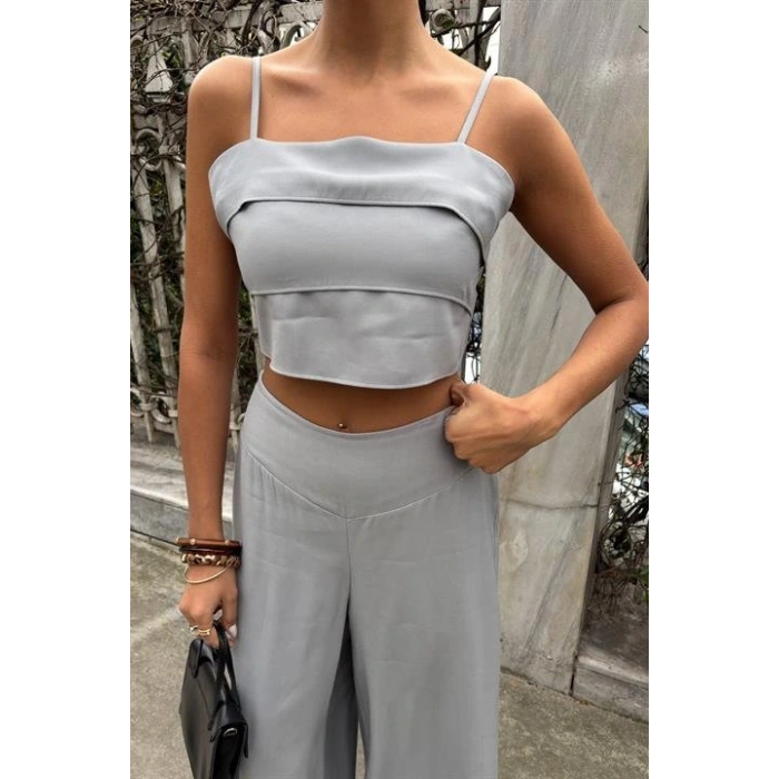 Crop Plazzo Pantolon Takım 1015508