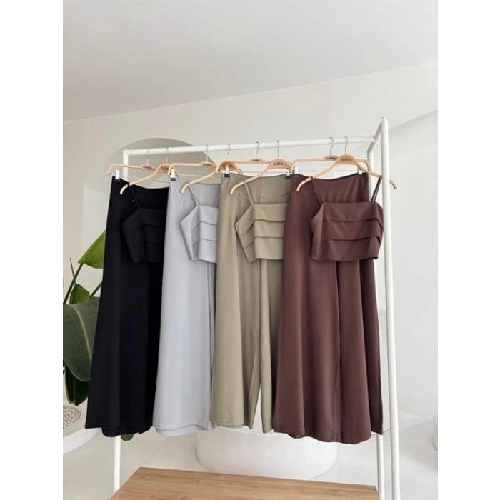 Crop Plazzo Pantolon Takım 1015508