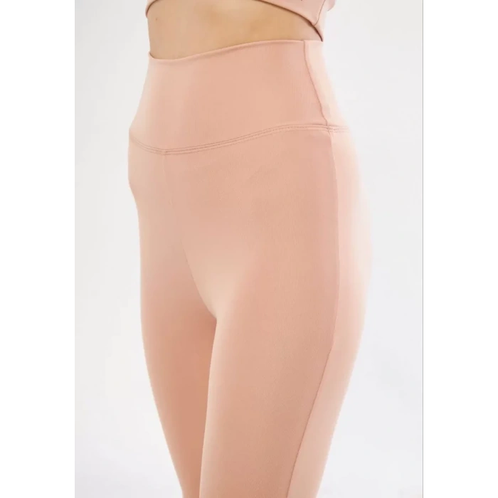 Dalgıç Yüksel Bel İspanyol Paça Tayt  Bej