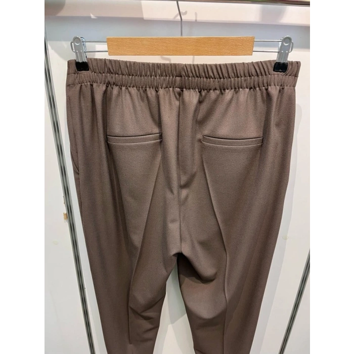 Dekorati̇f Düğmeli̇ Arka Bel Lasti̇kli̇ Pantolon