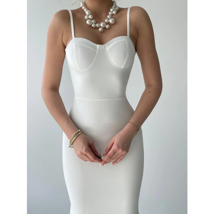 Dominic Eteği Büzgülü idi Boy Elbise