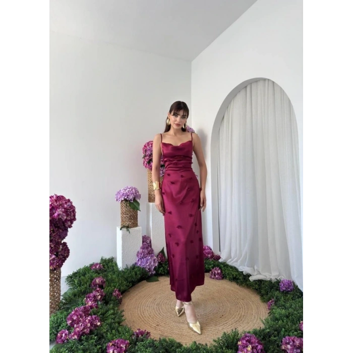 Dora Çiçek Detaylı Elbise