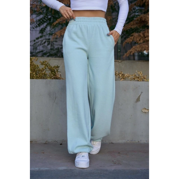 Düz Lastikli Eşofman  Mint Yeşili