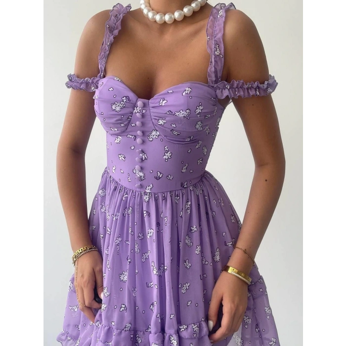 ena Çift Askılı Elbise