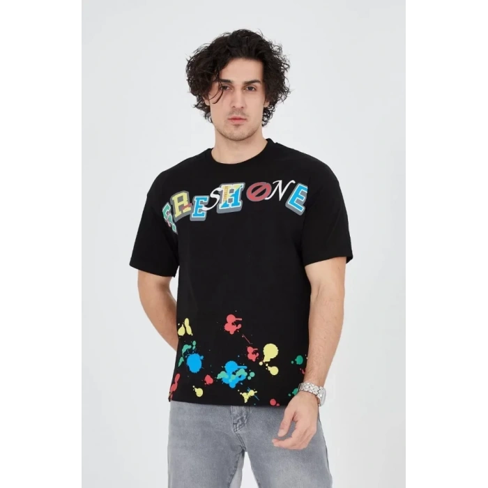 Erkek Baskılı Penye Thirt  iyah