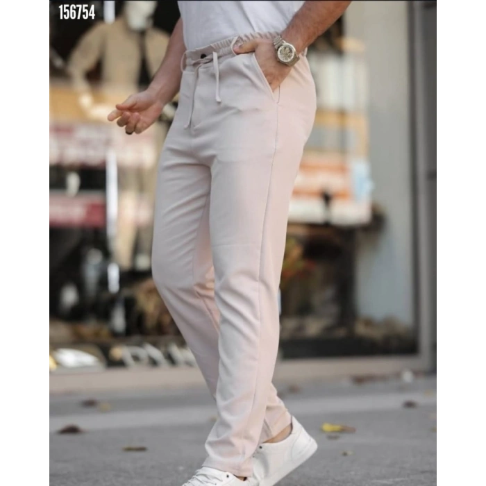 Erkek Beli Bağcıklı Jogger Pantolon