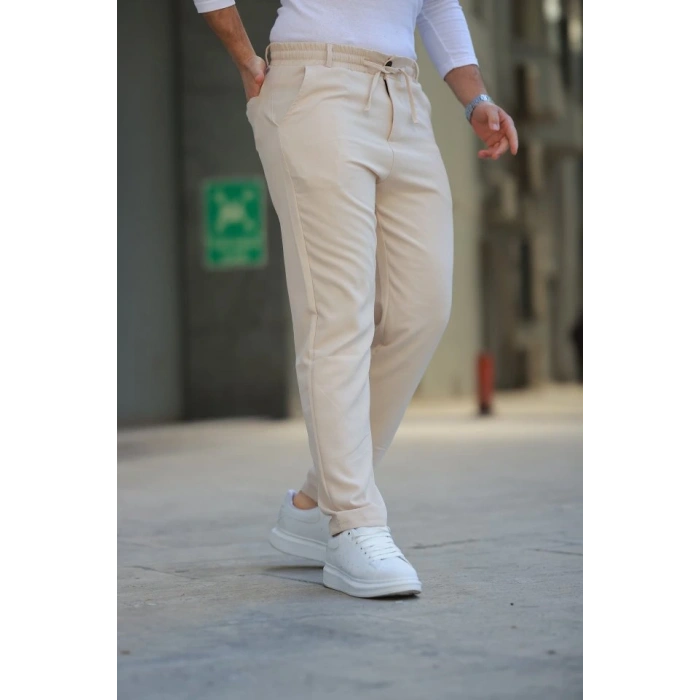 Erkek Beli Bağcıklı Jogger Pantolon