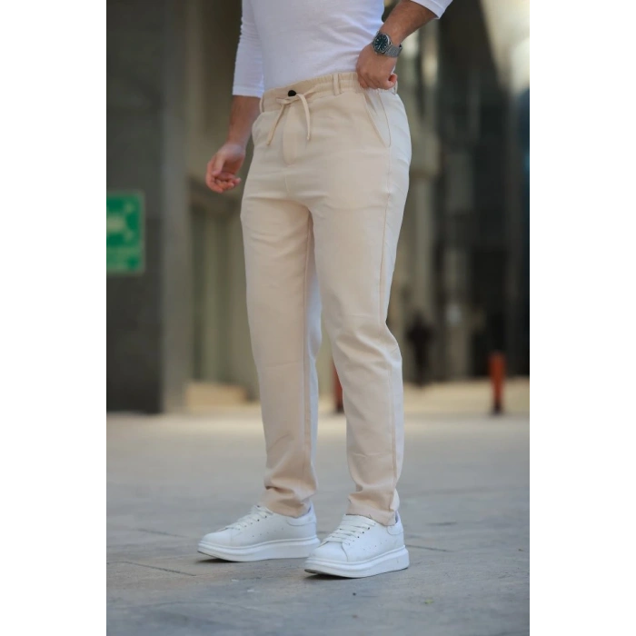 Erkek Beli Bağcıklı Jogger Pantolon