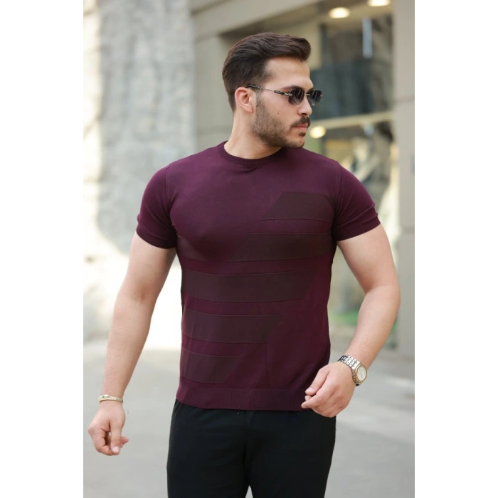 Erkek Bisiklet Yaka Kısa Kollu Tişört