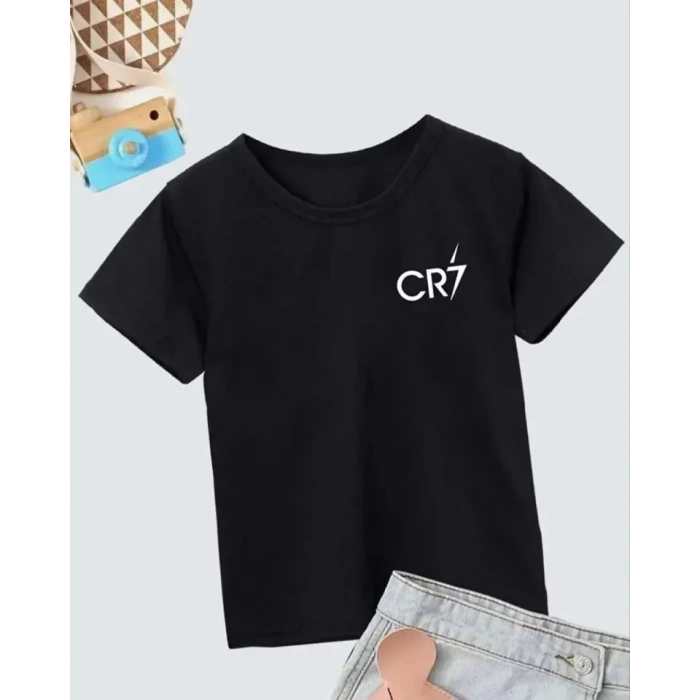 Erkek Çocuk Baskılı TShirt  Siyah