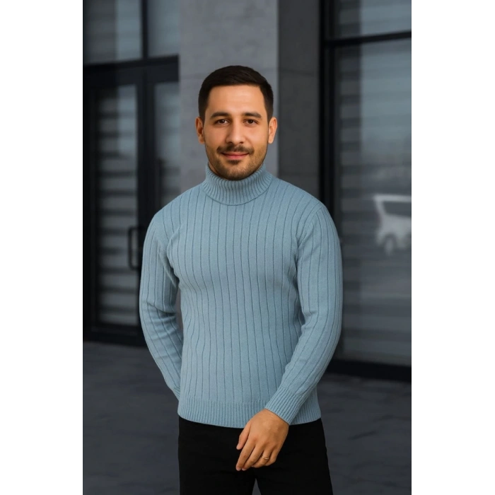 Erkek Fitilli Triko Kazak 3lÜ et Bebek avisi Bej iyah Regular Balıkcı Yaka Tam Boğazlı Triko eti odeli Kazak