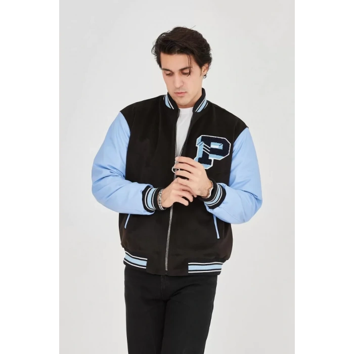 Erkek İçten Elyaf Ve Astarlı Kolları uni Deri Ceket  avi