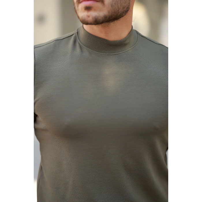 Erkek Yarım Balıkçı Yaka Kısa Kollu Tshirt