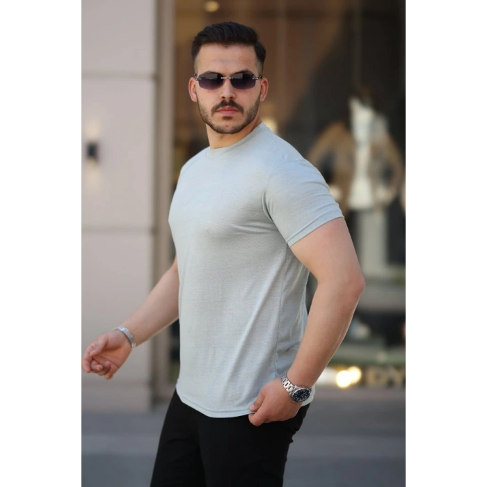 Erkek ini Jakarlı Kısa Kollu Tshirt