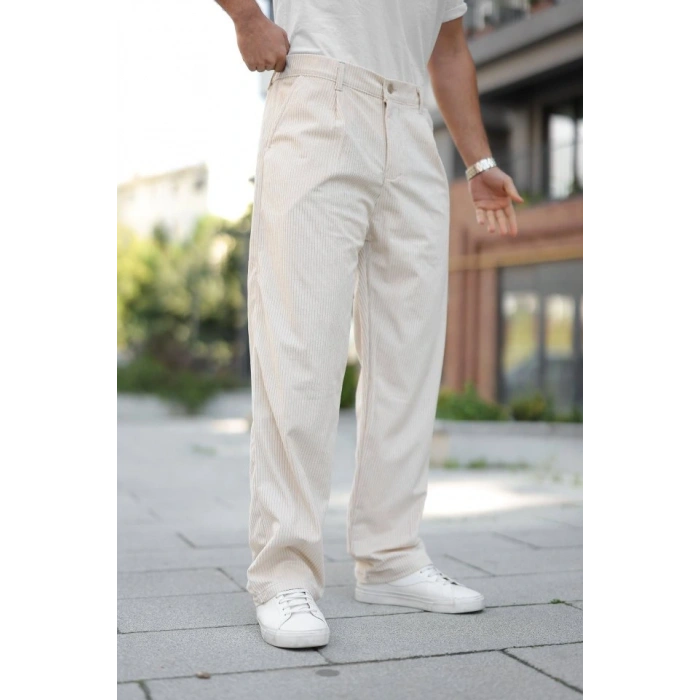 Erkek Kadife Baggy Pantolon