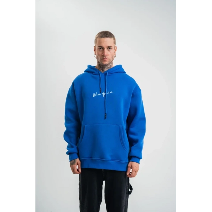 Erkek Kapşonlu Double Oversize Dijital Patchli weathirt  avi