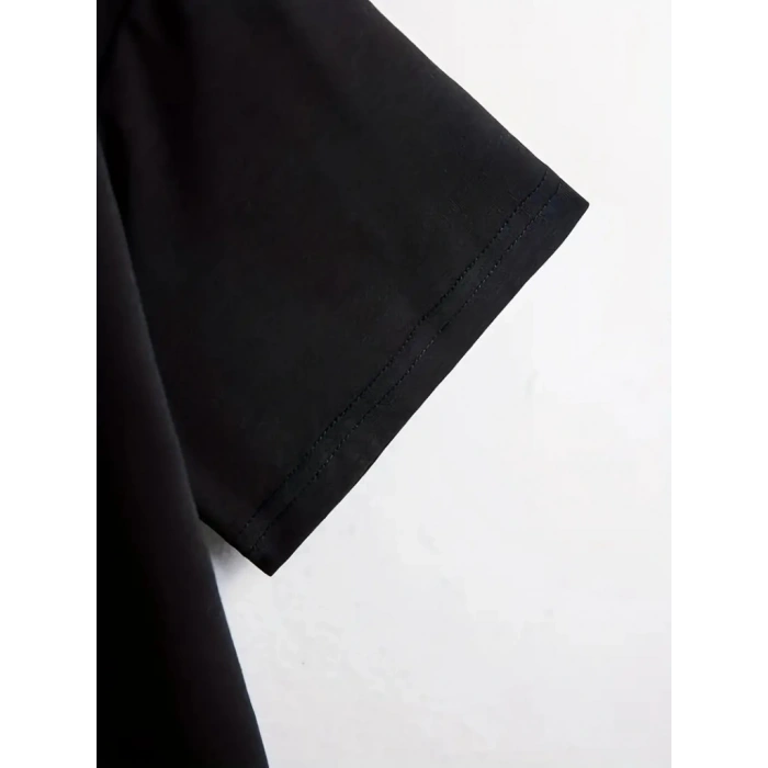 Erkek Kısa Kollu Bisiklet Yaka Baskılı Süprem Tişört